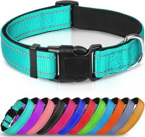 Reflective Dog Collar; Soft Neoprene Padded Breathable Nylon Pet Collar Adjustable for Medium Dogs - Pink - Small (Pack of 1)