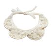 Adjustable Pet Collar With Pearl Lovely Princess Dog Cat Necklace 9-18 inches, Beige - Default