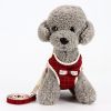 Dog Breathable Mesh Harness with Leash Pet Walking Harness with Cute Bows Adjustable Training Vest - Red - S