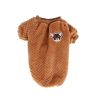 Pet Dog Clothes flannel Dog Winter Clothe Puppy - bROWN