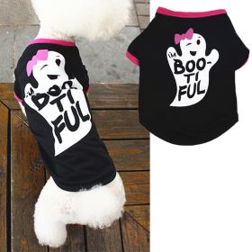 Halloween Pet Dog Holiday Pumpkin Skull Teddy Funny T-Shirt - S