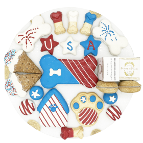 USA Themed Dog Treats Gift Box  - 21 treats