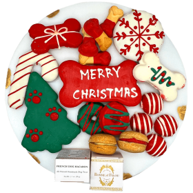 Christmas Themed Dog Treats Gift Box - 18 Treats