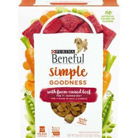 Purina Beneful Simple Goodness Dry Dog Food Farm Raised Beef, 56.4 oz Box - Purina Beneful