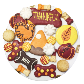 Thankful Themed Dog Treats Gift Box - 22 treats