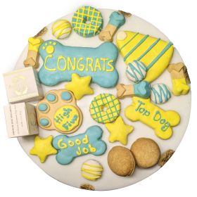 Congrats Themed Dog Treats Gift Box - 18 Treats