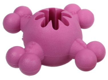 Pet Life 'Quadra-Bone' TPR Treat Dispensing Durable Dog Toy - Pink