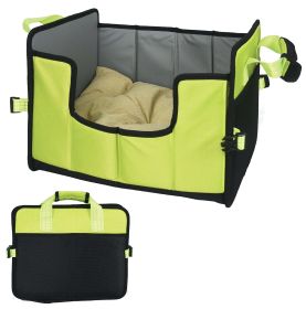 Pet Life 'Travel-Nest' Folding Travel Cat and Dog Bed - Green - Small