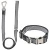 Pet Life 'Escapade' Outdoor Series 2-in-1 Convertible Dog Leash and Collar - Grey - Large