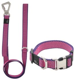 Pet Life 'Escapade' Outdoor Series 2-in-1 Convertible Dog Leash and Collar - Pink - Small