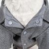 Military Static Rivited Fashion Collared Wool Pet Coat - X-Small