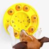 Dog Pets Puzzle Toys Slow Feeder Interactive Increase Puppy IQ Food Dispenser Slowly Eating NonSlip Bowl Pet Dogs Training Game - Lake Blue Roulette