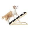 Tall Adjustable Pet Ramp, Folding Portable Wooden Dog Cat Non-Slip Paw Traction - Default