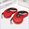 Retractable Pet Leash Automatic with Nylon Ribbon Cord Soft Hand Grip Extendable Traction Rope Break & Lock System - red 5M