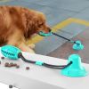 Pet Life 'Grip N' Play' Treat Dispensing Football Shaped Suction Cup Dog Toy - Blue