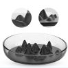 Pet Life 'Cirlicue' Mountain Shaped Modern Slow Feeding Pet Bowl - Pink