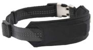 Pet Life 'Geo-prene' 2-in-1 Shock Absorbing Neoprene Padded Reflective Dog Leash and Collar - Black - Small