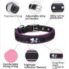 Pet dog collar; diving cloth reflective nylon collar; medium and large dog collar - Black ribbon: purple - XL 2.5*(58-68)CM