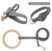 Pet Life 'Ever-Craft' Boutique Series Adjustable Designer Leather Dog Harness - Grey - Large