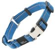 Pet Life 'Advent' Outdoor Series 3M Reflective 2-in-1 Durable Martingale Training Dog Leash and Collar - Blue - Small