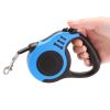 Dog Leash Retractable for Small Medium Dog up to 33lbs Nylon Tape/Ribbon Anti-Slip Handle One-Handed Brake Pause Lock - blue