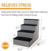 Pet Stair Steps with Storage Gray/Black 4 Stair - Gray