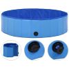 Foldable Dog Swimming Pool Blue 47.2"x11.8" PVC - Blue