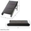 Foldable Wooden Dog Pet Ramp for Bed, Couch, or Vehicle (Black/Gray) - Black/Gray