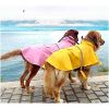 Dog Raincoats (XSmall) for Large Dogs with Reflective Strip Hoodie; Rain Poncho Jacket for Dogs - D4-Pink - [XS]