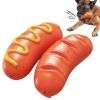 2023 New Sausage Dog Chew Toys TPR Indestructible Dog Toothbrush Toy Squeaky Fun Interactive Dog Toy for Small Medium Large Dogs - 1 piece