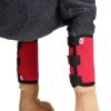 Pet Front Leg Brace Dog Leg Compression Wrap Canine Joint Pain Protection Sleeve with Reflectorize Strip - red